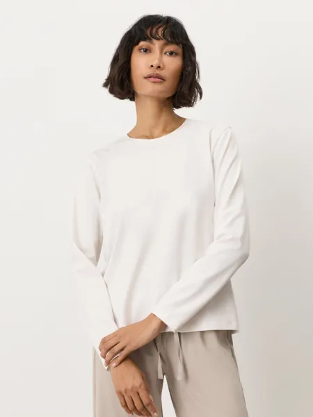 Organic Luxe Essential Crewneck Long Sleeve Tee